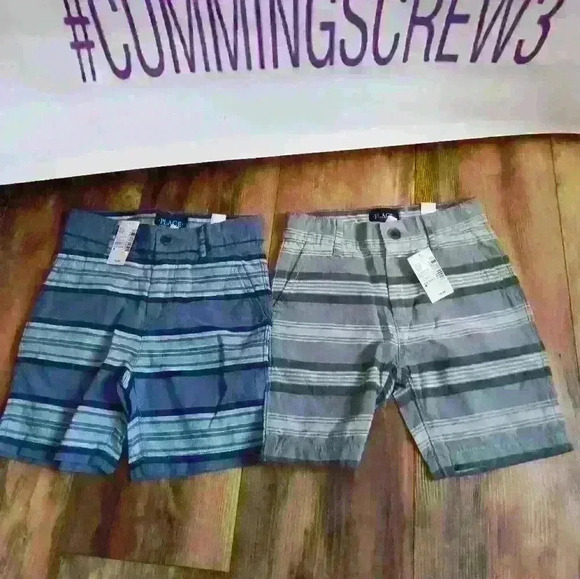 Children's place boys size 4 dual bundle shorts striped shorts new with tags - Picture 1 of 10
